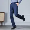 Pantalons pour hommes Hommes Business Casual 2023 Automne Classique Droite Pantalon élastique Mâle Marque Noir Bleu Kaki Gris