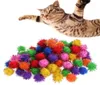 Katzenspielzeug, 100 Stück, bunte Mini-Sparkly-Glitzer-Lametta-Kugeln, kleine Pom-Bälle für Spielzeug 14283043