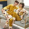 Men's Sleepwear Winter Couple Sleepwear Man Pajamas set Women pyjama suits Flannel Home clothes Warm pijama hombre conjuntos de pijama ensemblesL231011