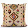 Coussin décoratif oreiller 2023 ethnique persan tapis imprimé lin oreillers cas bohème décoratif géométrique jeter canapé canapé décor à la maison 231011