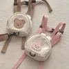 Torebki koreańskie plecak dla dzieci okrągły torebki dla dzieci Kawaii dla dziewczynki przedszkola chłopca szkolna kreskówka niedźwiedź Bunny Toddler Bag 231010