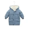 Manteau en duvet 2-12 ans enfants vers le bas longs vêtements d'extérieur vêtements d'hiver adolescents garçons filles coton rembourré Parka manteaux grands enfants épaissir vestes en coton chaud 231010