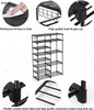 Storage Holders Racks DIY Assembled Shoe Rack Spray Painted Iron Tube Frame Shoes Boots Shelf Hallway Space-saving Shoe Organizer Stand Holder 231007