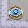 Collane con ciondolo 5 pezzi Evil Blue Eye Orecchini carini Charms Collana fai da te Designer Telefono Colore oro Forniture per creazione di gioielli Penda