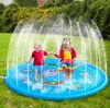Tapis de jeu gonflable pour enfants, 100/170 CM, tapis de pulvérisation d'eau gonflable pour plage d'été, jeu de plein air, tapis de piscine, jouets pour enfants
