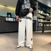 Herren Jeans Y2k Punk Overalls Trendige Marke Ins High Street Retro Explosive Feeling Vielseitige Straight Tube Mop Pants