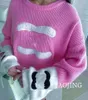 여성 스웨터 풀오버 편지 브랜드 디자이너 코트 양모 니트 탑 긴 소매 인과 의류 스웨터 탑