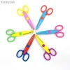 Albums Books 6Pcs/Set Children Kids Paper Craft Scissors 6 Cutting Patterns Curved Edges DIY Decorative Scissor For Scrapbook Album PhotosL231012