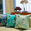 Federa per divano del soggiorno con fiori e uccelli ricamati, nuova federa per cuscino in stile classico cinese, comodino, grande copertura per cuscino in vita