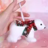 Suprimentos de brinquedos de Natal Peça Decorações de árvores de Natal Boneca de urso branco bonito Decoração de ano novo Enfeites de presente de Natal Decorações de Natal para casa R231012