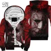 Heren donsparka's Halloween Horror Terror Movie Cosplay Michael Myers Jason 3DPrint Unisex Herfst Winter Warme Jas Fleece Jas Grappige Hoodies X1 231011