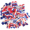 Hundekleidung 100pc/Los Independence Day Haarbögen rot/weiß/blau Katze Pflege -Gummibänder Haustierzubehör