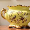 Vasi Vaso in ceramica vintage americano Ornamenti di fiori e uccelli Tavolo da pranzo europeo per ampio soggiorno Imitazione Dry Arranger