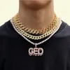 Collana con ciondolo lettere iniziali con nome personalizzato AZ con catena a corda e catena da tennis Gioielli ghiacciati color oro argento39395108091625