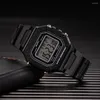 Horloges Digitale herenhorloges Led elektronisch polshorloge Militaire sport Heren Dames Unisex horloge Siliconen band Waterdicht Reloj