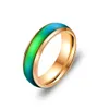 Band Rings 6Pcs Stainless Steel Couple Change Color Mood Ring For Women And Men Size 6 To 128120619 Jewelry Ring Dhezi