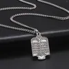 Naszyjniki wiszące rybko żydowskie Tora przewijanie 10 przykazań Amulet Naszyjnik nadprzyrodzony Judaizm Książka Prezent dla mężczyzny kobieta