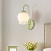 Wall Lamp French Dairy Garden Cream Style Bedroom Light Fresh And Simple Green Vintage Art Bedside Living Room LED Decorative