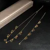 펜던트 목걸이 fysara 간단한 여성 쇄골 체인 목걸이 매력적인 레이디 CZ Choker Jewelry 선물 여성을위한 팔찌