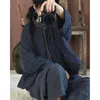 Damskie okopy płaszcze lniane kobiety parkas bawełniany odzież kardigan stały kolor 2023 zimowy ciepły płaszcz odzieży wierzchniej kobieta yoyikamomo