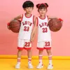 T-shirt da esterno per bambini maglia da basket Abbigliamento sportivo personalizzato Bambini Set da basket in bianco jersey Ragazzi e ragazze Allenamento Abbigliamento da basket 231012