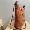 2023-Классическая дизайнерская сумка женская флип-меховая брендовая сумка в стиле хиппи модная цепочка через плечо с бриллиантами в винтажную клетку подмышками повседневная пригородная большая вместительность
