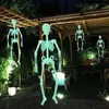 Andere evenementen Feestartikelen 1/4/5pcs Eng Halloween Rekwisieten Lichtgevend Hangend Skelet Spook Festival Thuis Buiten Tuin Decorbenodigdheden Glow Nep Schedel T231012