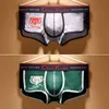 4 pieces of underwear men's pure cotton boy boxers youth movement trend personality sensuous breathable printed shorts soil