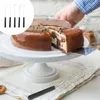 Servis uppsättningar 5st rostfritt stål choklad doppande gaffel kebab fondue godis caker nötter frukt diy dekorera verktyg (svart silver)