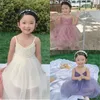 Robes de fille enfants douce princesse pour filles étoiles paillettes brillant robes enfants élégant bal soirée robes de bal 2-6 ans