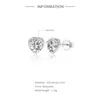 Brincos canner 1ct/per d cor forma de coração moissanite diamante para mulheres 925 prata esterlina brinco jóias de casamento presente