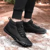 Hiking Footwear Winter Warm Jogging Sneakers Women Men Rubber Running Barefoot Shoes Waterproof Non-Slip Breathable for Trekking Climbing 231011