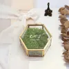 보석 상자 맞춤형 유리 유리 반지 박스 기하학적 명확한 보석 저장 상자 영원