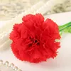 Kwiaty dekoracyjne 1 PC DIY Świeży sztuczny kwiat Carnation Silk Fałszywa roślina na Dzień Matki Dekorację imprezową 10 kolorów