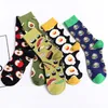 Women Socks 5 Pairs/Pack Happy Funny Cartoon Cosplay Novelty Cute Kawaii Combed Cotton Long Sock