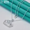 Pendanthalsband Doteffil 925 Sterling Silver AAA Zircon Crown Halsband 18 20 22 24 26 28 30 tum kedja för Woman Charm Wedding Jewelry 231011