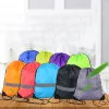 Portable D210 Polyester Drawstring Backpack Solid Color Sports Fashion String Folding Drawstring Bags Storage Handle Bags VT1628 LL