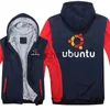 Men's Hoodies Sweatshirts 2023 Winter New Ubuntu Hoodie Men's Fashion Coat Pullover Wool Lining Ubuntu Linux Jacket Sweatshirt x1012