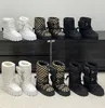 Botas de neve de designer de alta qualidade náilon après-ski bootie gabardine botas femininas deslizamento-on grosso inverno quente pele triângulo botas sapato