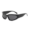 Steampunk solglasögon, sportsolglasögon, konkavformade UV -skyddsglasögon, fashionabla solglasögon, designer solglasögon