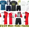 2023 2024 Feyenoord Jahavnbakhsh Soccer Jerseys Gimenez 23 24 Men Barn Socks Kits Trauner 4: e fotbollsskjorta Hartman Paixao Geertruida Timber Dilrosun Uniform