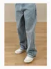 Jeans Femme 65-75cm Taille / Printemps Automne 2023 Femmes Lâche Confortable Lavé à l'eau Denim Coton Pantalon Droit