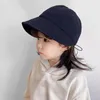 Haaraccessoires Baby Zonnehoed Zomer Effen Kleur Brede Rand Kids Baseball Cap Verstelbare Kinderen Meisjes Jongens Visser Hoeden Pography Props