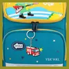 Cartoon PVC Keychain Brandman Söt nyckelbilar Keychains Student School Bag Pendant Creative Gift Key