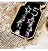Boucles d'oreilles pendantes bijoux de mode Simulation perle gland Long strass étoile à cinq branches asymétrique pour les femmes cadeaux Pendiente