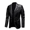 Hommes en cuir Faux hommes Vintage moto veste 2023 mode poche automne mâle coupe-vent hiver vestes polaire manteaux homme 231012