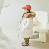 Down Coat Kids Thicken Warm Boys Winter Real Fur Hooded Long Parkas Girls Cotton Jackets Outerwears Teen Children Clothing 231012