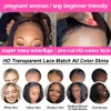 Spetsspår Vattenvåg Glueless peruk Pre-Cut HD Lace Wig 180% PRE-PLOCKED Natural Wave Glueless Curly Human Hair Wigs For Women 231012