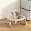 Toys pour chiens mâche une maison de chat à l'intérieur avec un scratcher d'activité d'angle de coin Towers en bois plusieurs hamocks étagères d'origine