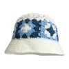 Brede rand hoeden emmer hoeden handgemaakte haakbloem emmer hoed voor meisjes Koreaans reis strand panama caps ontwerp gebreide hoed winter beanie wol warme pet 231011